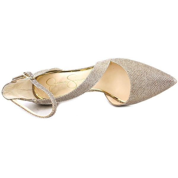 jessica simpson gold heels
