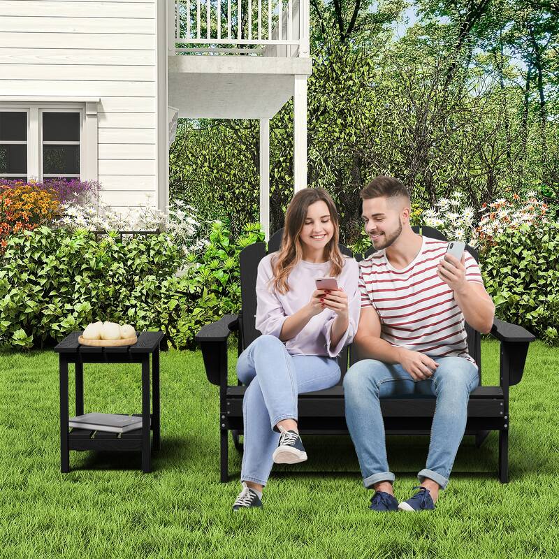 Outdoor HDPE Foldable Patio Loveseat