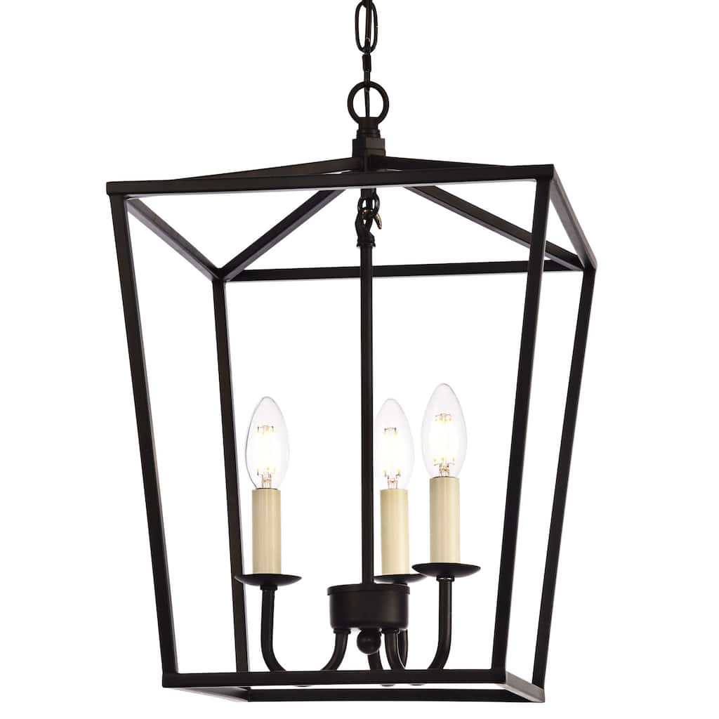 Elegant Lighting Maddox 3 Light 12-1/2" Wide Taper Candle Pendant