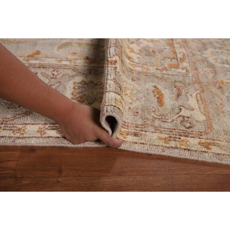 Vegetable Dye Oushak Turkish Area Rug Handmade Oriental Wool Carpet - 6'0"x 9'0"