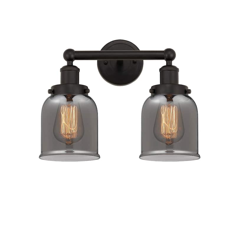 Innovations Lighting 616-2W-10-16 Bell Vanity Bell 2 Light 16" Wide - Oil Rubbed Bronze / Plated Smoke