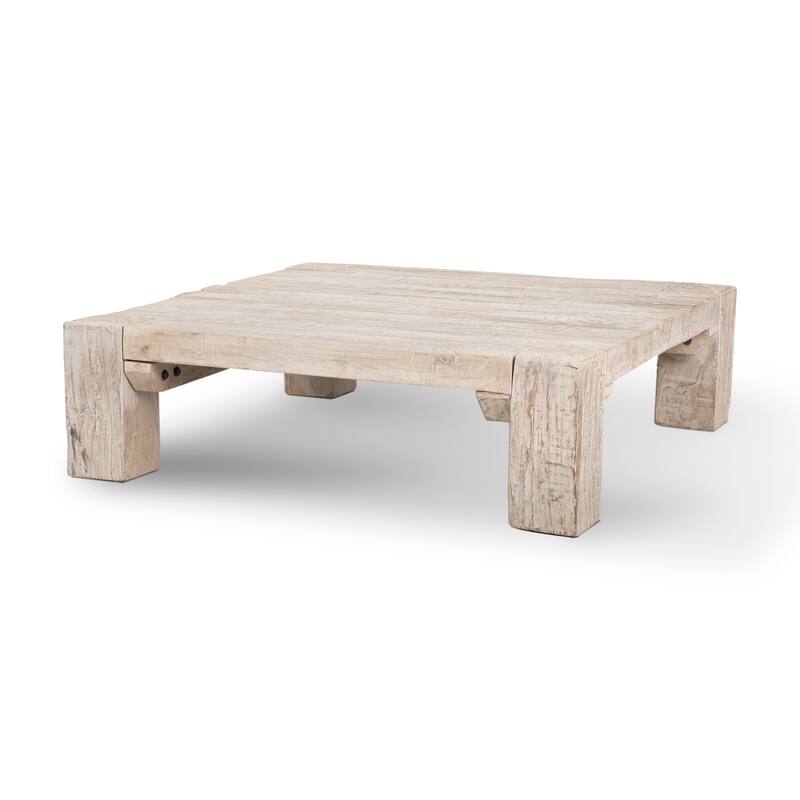 McArthur Light Brown Reclaimed Solid Wood Square Coffee Table - 48.0L x 48.0W x 14.0H