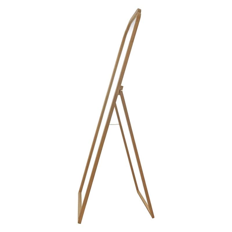 Arc Corner Square Floor Mirror - Natural Wood - 20"x65"
