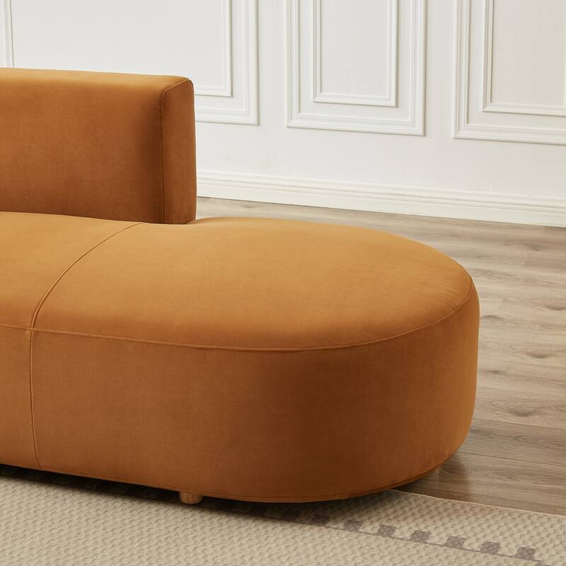 Oslo Mid-Century Modern Velvet Sectional Sofa
