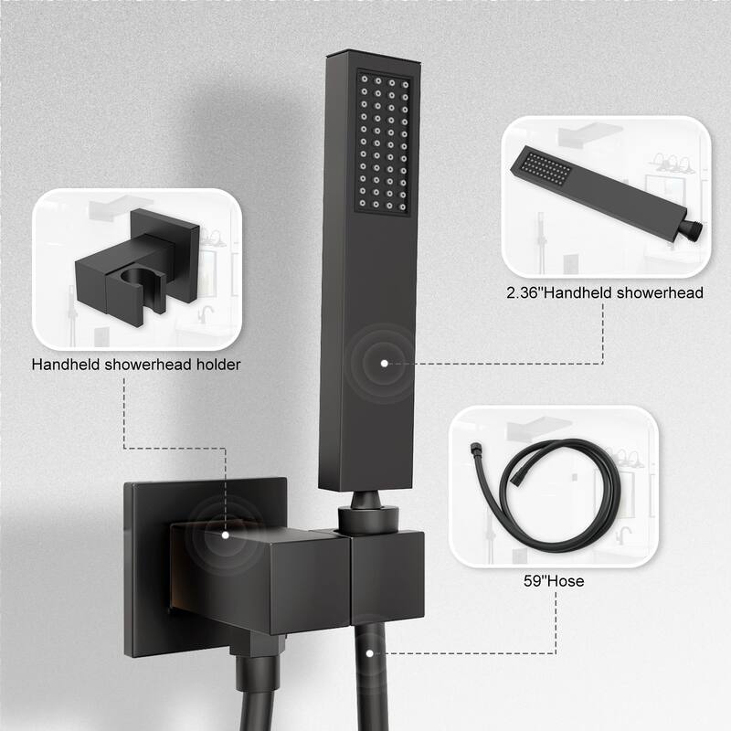 GIVINGTREE Deluxe 22" Wall Mounted Waterfall Rain Shower System (valve Included)