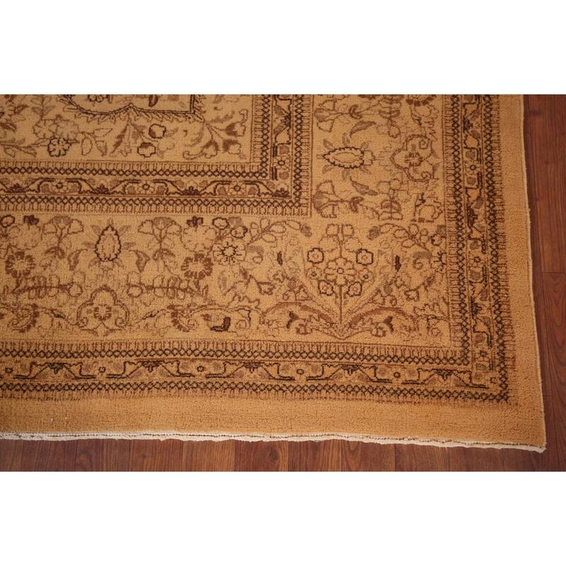 Geometric Tabatabaei Persian Vintage Area Rug Handmade Wool Carpet - 9'7"x 12'7"
