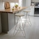 preview thumbnail 21 of 49, Trinity Modern Round Metal Backless Bar Stool with Hairpin Legs and Integrated Footrest for Kitchen Island & Home Bar