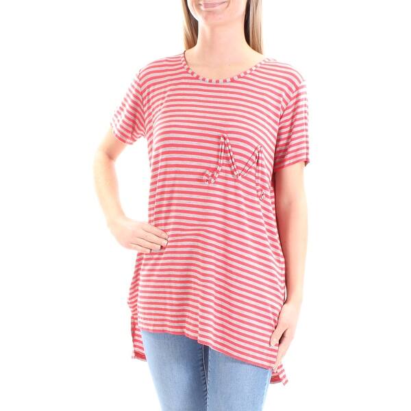 Shop Max Studio 58 Womens New 1434 Gray Striped Short Sleeve