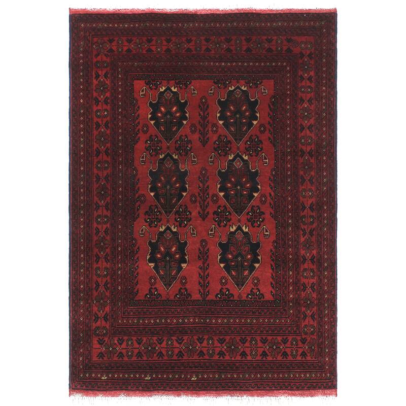 Tribal Biljik Khal Mohammadi Clarinda Wool Rug - 3'5" x 4'10"