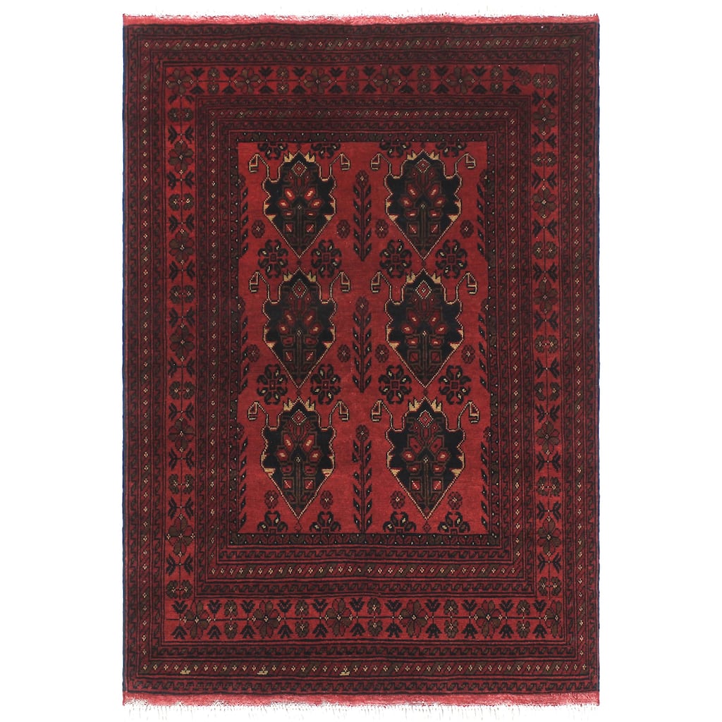 Tribal Biljik Khal Mohammadi Clarinda Wool Rug - 3'5" x 4'10"