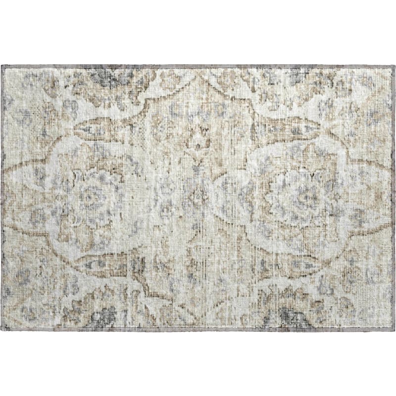 Premium Washable Super Soft Traditional Damask Mayfield Rug