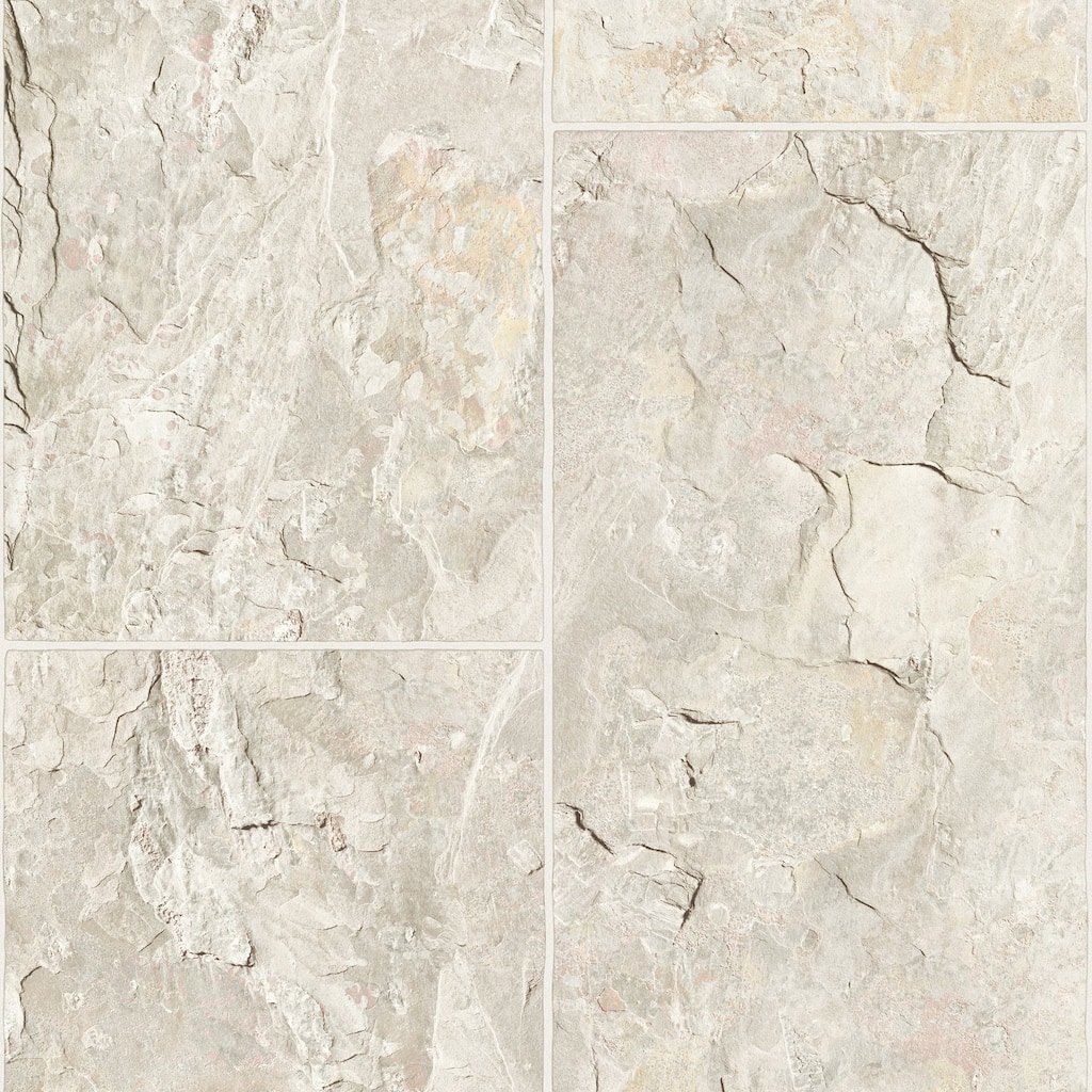Galerie Wallcoverings Bricks and More Collection Stone Tile Matte Finish Vinyl on Non-woven Wallpaper Roll