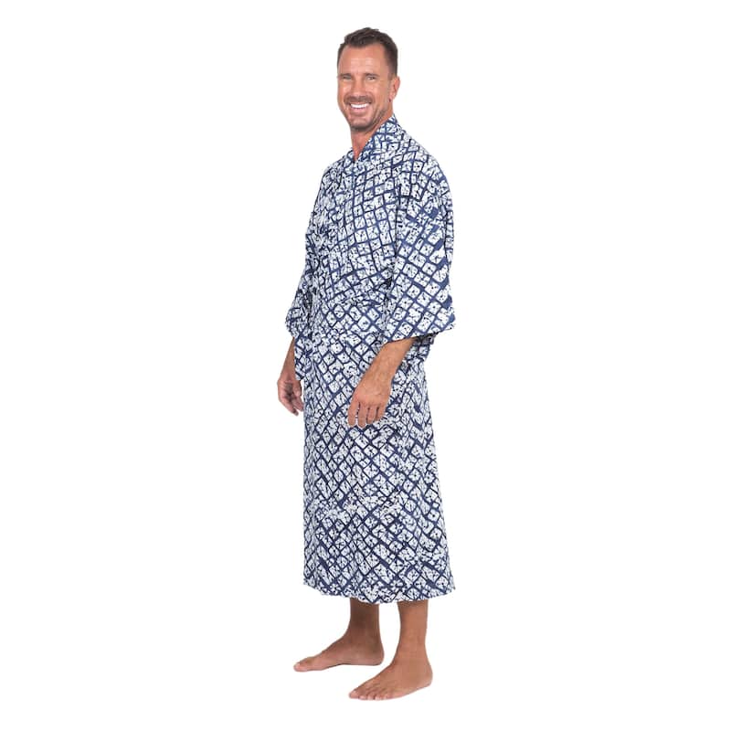 Novica Handmade Late Morning Batik Rayon Robe