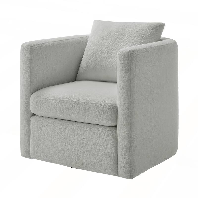 Performance Fabric Swivel Barrel Chair