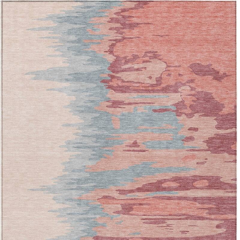 HomeRoots Abstract Transitional Rectangle Outdoor Rug