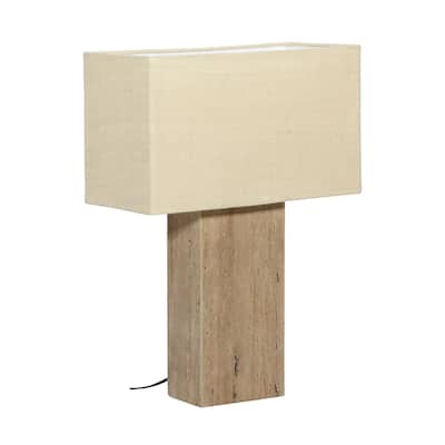 Marisol 30" Tall Table Lamp with Beige Shade, Natural