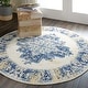 preview thumbnail 81 of 135, Nourison Grafix Distressed Vintage Medallion Area Rug 4' Round - White