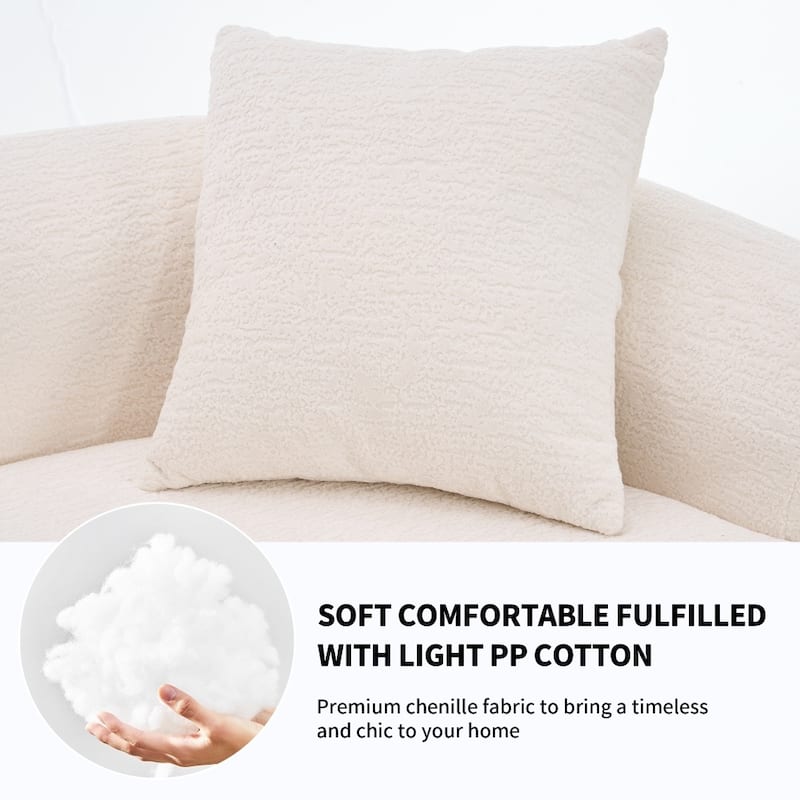 110'' Modular Sectional Curved Boneless Sofa