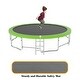 preview thumbnail 19 of 21, 16 ft. Round Outdoor Trampoline with Enclosure Net and Basketball Hoop