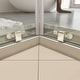 preview thumbnail 4 of 18, Elegant Chrome Finish Corner Entry Shower Enclosure with Sliding Shower Doors（Shower Base not Included）