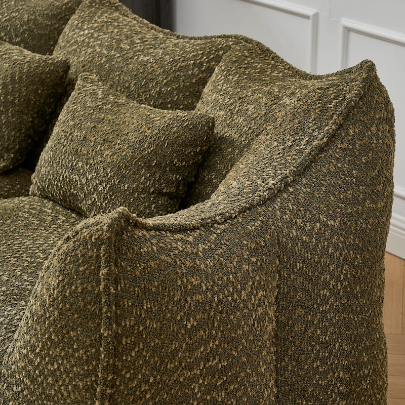 Beanbag Chair with High Resilience Foam Core. The Square Recliner Sofa Is Ideal for Family Members And Friends Engaged in Games