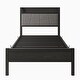 preview thumbnail 2 of 10, Twin Size Bed Frame with Charging Station Storage Headboard Noise Free Solid Easy Assembly