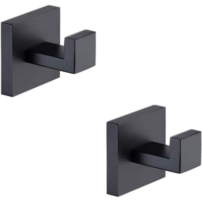 2 Pack Stainless Steel Wall Mounted Towel, Robe, Coat Hooks, Heavy Duty Wall Hooks for Bathroom and Kitchen.