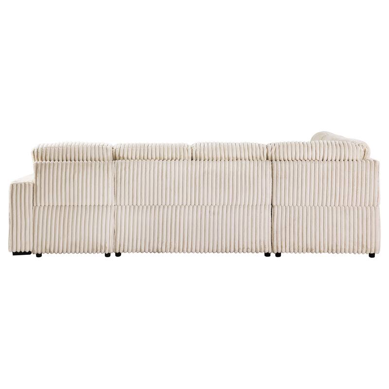 Devonshire Sleeper Sectional Sofa Storage Chaise - 122.00'' x 96.75''-50.00'' x 39.25''