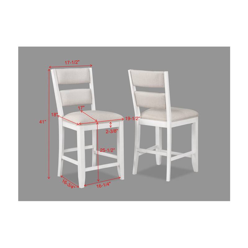 Viola White Modern Counter Height Set