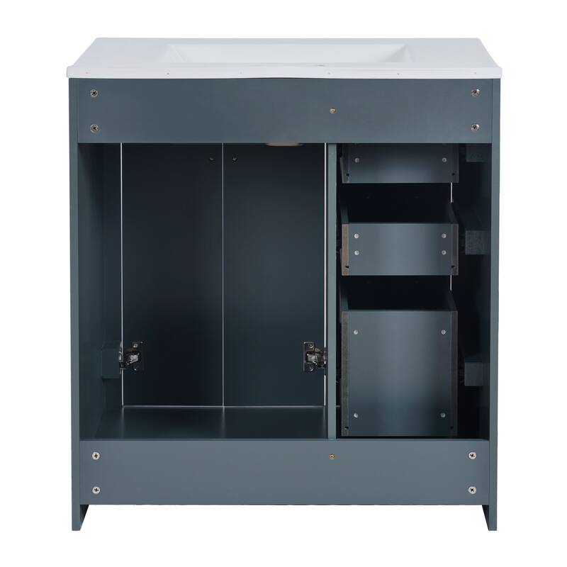 30" Bathroom Vanity with Ceramic Sink
