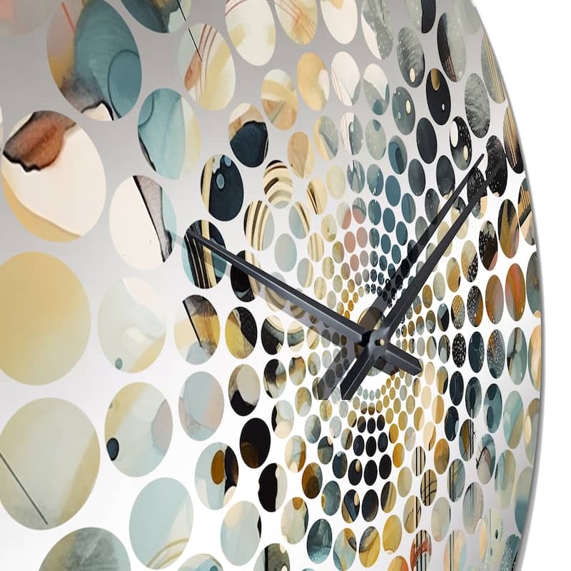 Designart "Abstract Modern Contemporary" Green Abstract Clocks Modern Oversized Wall Clocks For Bedroom