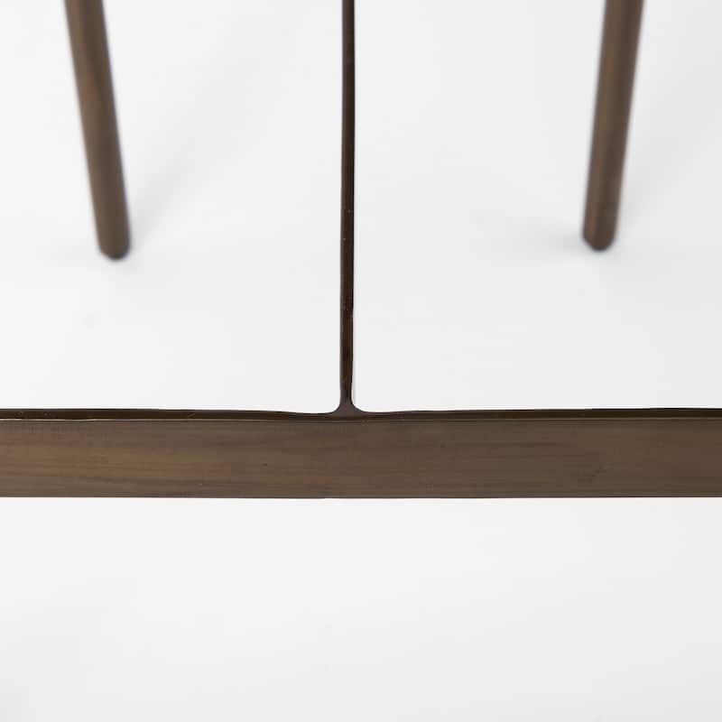 Millie Black Genuine Leather Seat with Nickel Metal Frame Counter Stool