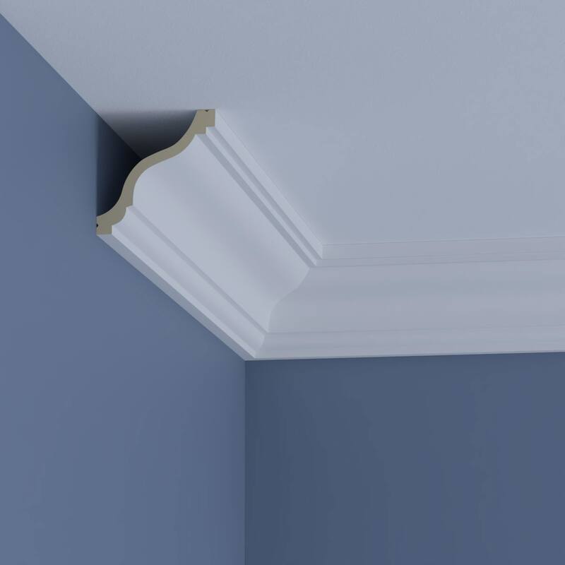 4 3/4"H x 4 3/4"P x 6 1/4"F x 94 1/2"L June Crown Moulding - 1-Pack