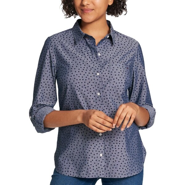 tommy hilfiger button down womens