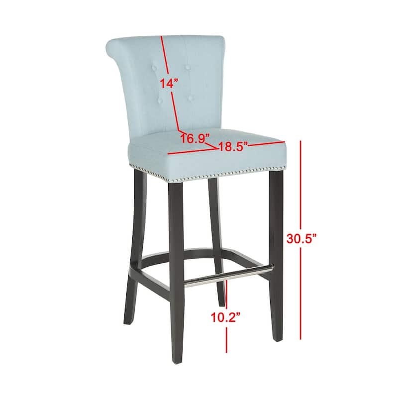 SAFAVIEH Kayla Charcoal Ring 30-inch Bar Stool - 19.6" x 24.2" x 43.7" - 20Wx24Dx44H