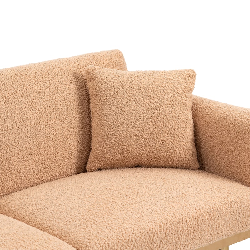 Velvet Sofa , Accent sofa .loveseat sofa with metal feet