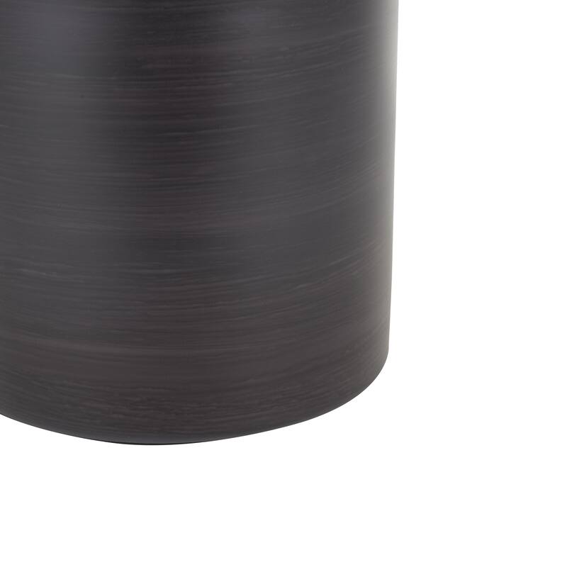 Glass Tall Brushed Two-Toned Floor Decorative Vase with Textured Silver Top - Black - Roche River Decor