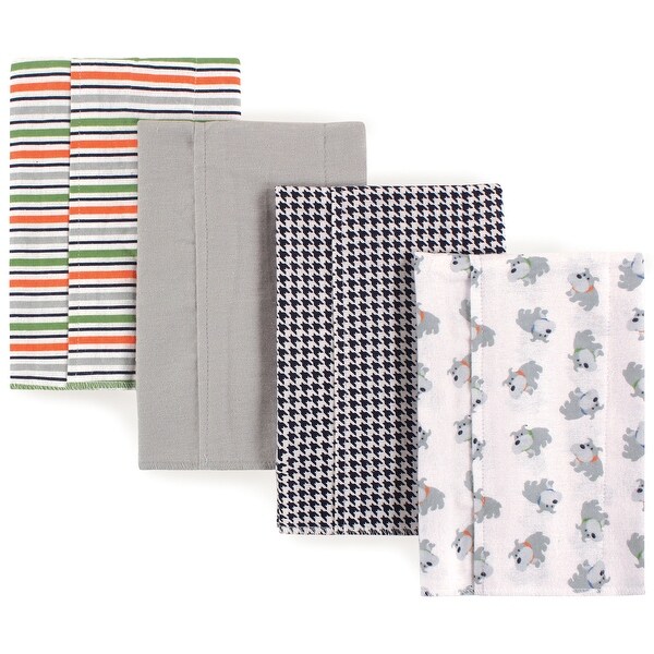 DaBabyさん専用 Luvable Friends Baby Boy Cotton Flannel Burp Cloths 4pk, Dog