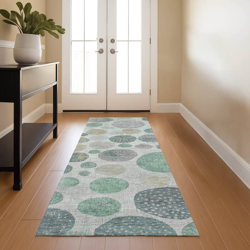 Premium Washable Super Soft Casual Contemporary Mayfield Rug - Sage - 2'3" x 7'6"