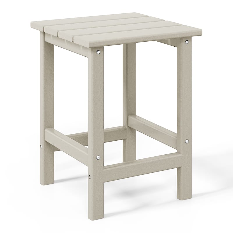 Polytrends Laguna Hdpe All Weather Outdoor Patio Square Side Table