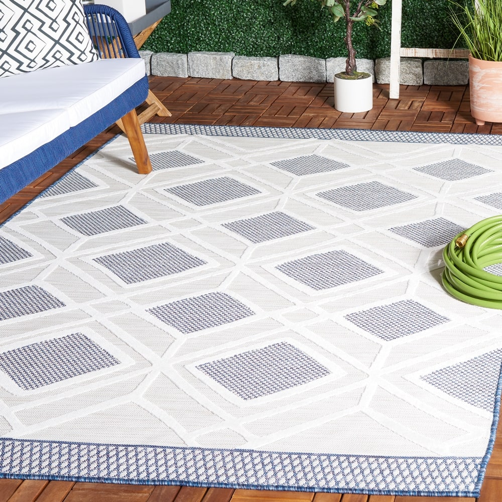 SAFAVIEH Cabana Margith Trellis Waterproof Patio Backyard Rug