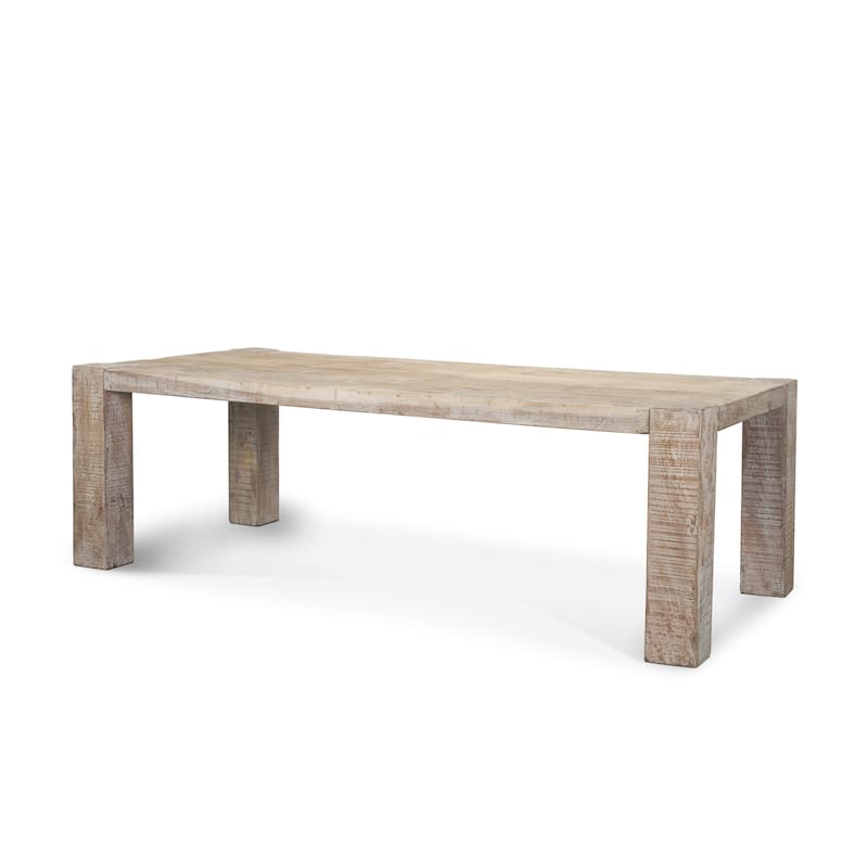 McArthur 84" Whitewash Reclaimed Wood Dining Table