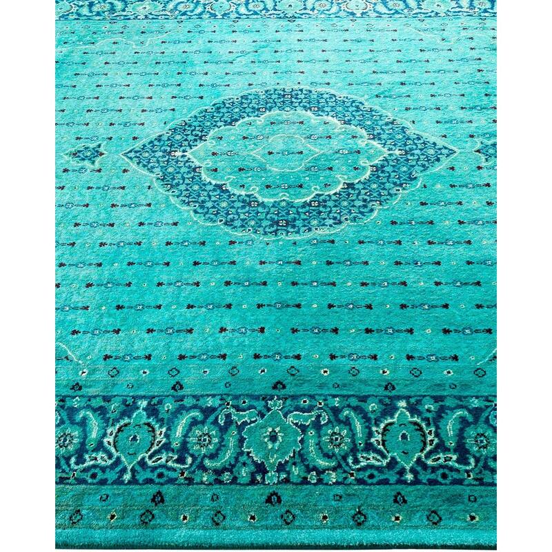 Contemporary Overdyed Wool Hand Knotted Area Rug - 6' 2" x 9' 2"