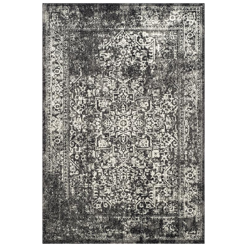 SAFAVIEH Evoke Quinn Vintage Distressed Rug - 4' x 6' - Black/Grey
