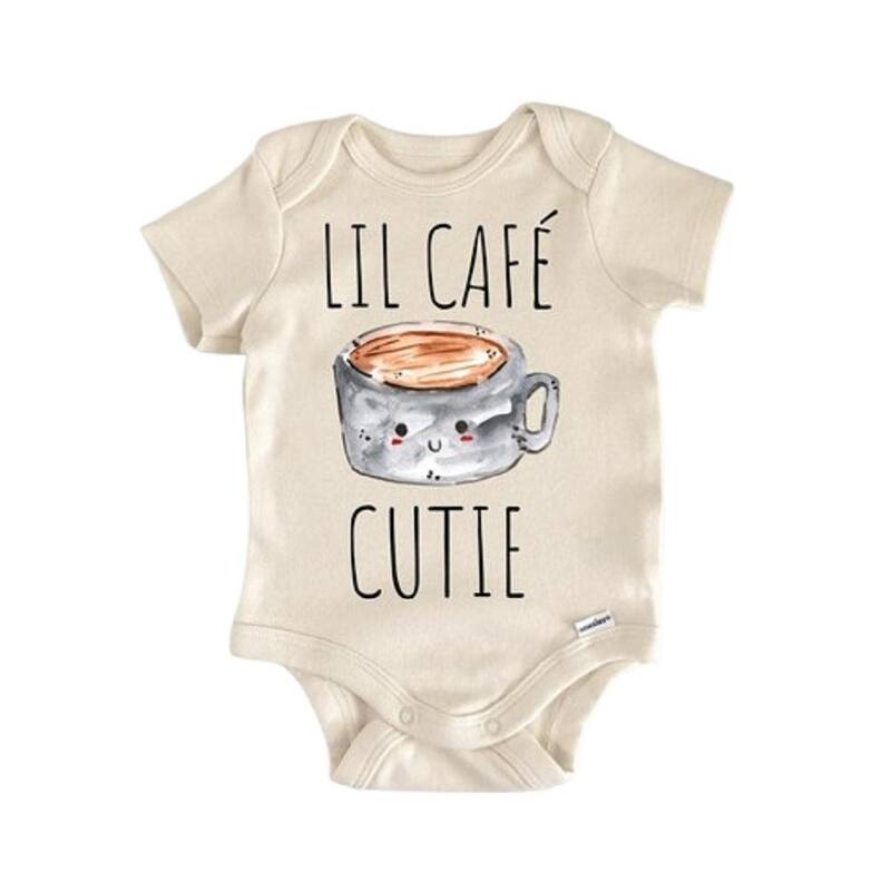 Coffee Latte Beans - Baby Boy Girl Clothes Infant Bodysuit Funny Cute Newborn - White - 3-6M
