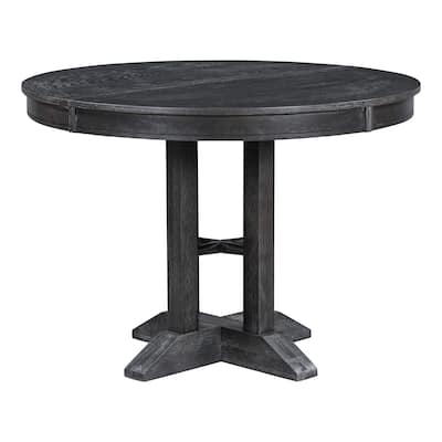 Farmhouse Dining Table Extendable Round Table