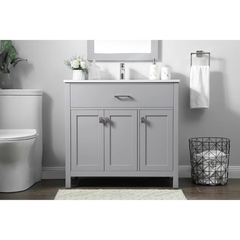 Essense 24 - 36 Inch Single Bathroom Vanity - 36 Inches - Grey