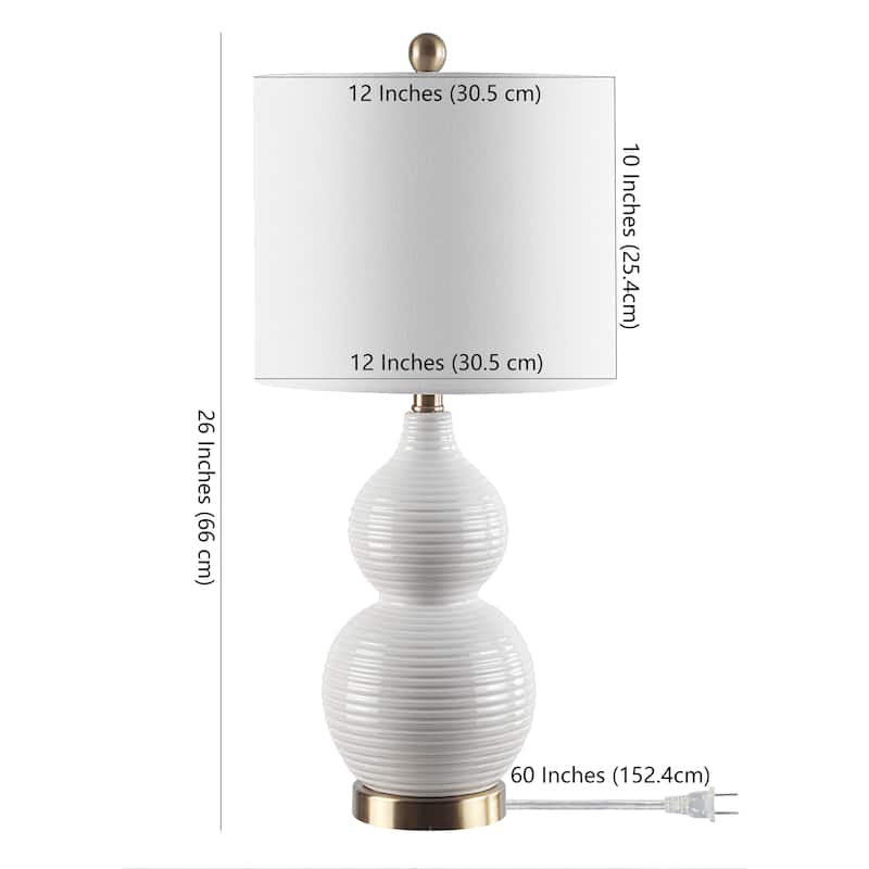 SAFAVIEH Lighting Steinvor 24.5-inch Mosaic Table Lamp - 12" x 12" x 24.5" - 12Wx12Dx25H