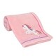 preview thumbnail 3 of 3, Lambs & Ivy Magic Unicorn Pink/Rainbow Fleece Baby Blanket