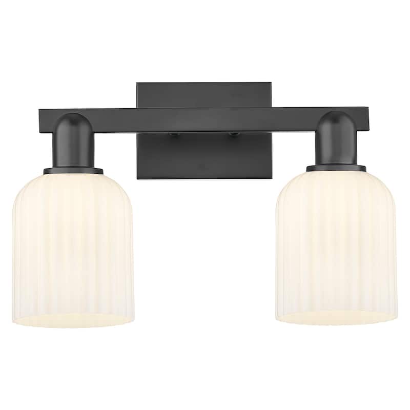 Innovations Lighting 716-2W-G559-5GWH Bridal Veil 2 Light 16" Wide - Matte Black